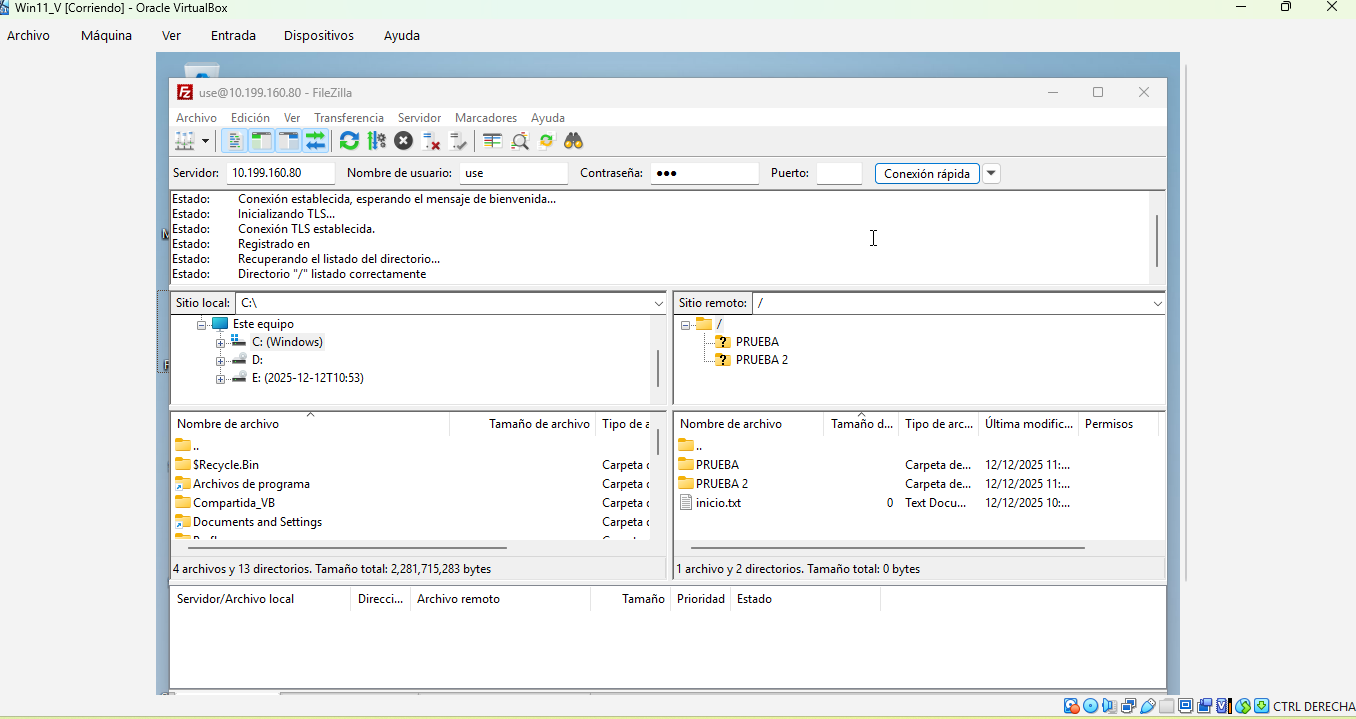 Prueba FTP Guest Propio a Host Vecino